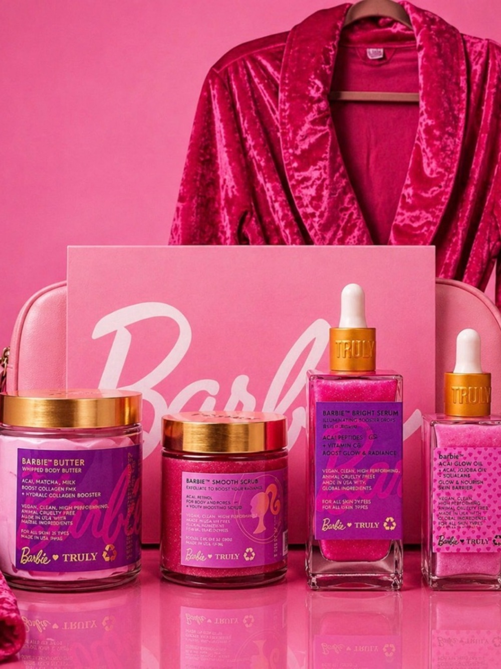 DISCONTINUED Truly x Barbie Limited Edition Full Set NIB-A BARBIE ROBE INCLUDED! - Picture 12 of 12
